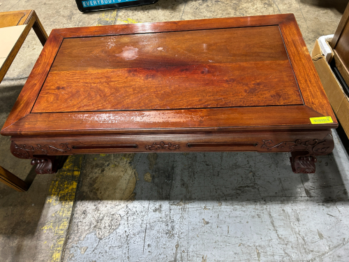 TRADITIONAL CHINESE LOW TABLE LIKELY CRAFTED FROM ROSEWOOD
