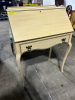 FRENCH PROVINCIAL STYLE SECRETARY DESK WITH INTERIOR CUBBIES AND DRAWS