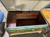 HAND PAINTED WOODEN CHEST FEATURING A FARMHOUSE LANDSCAPE - 2