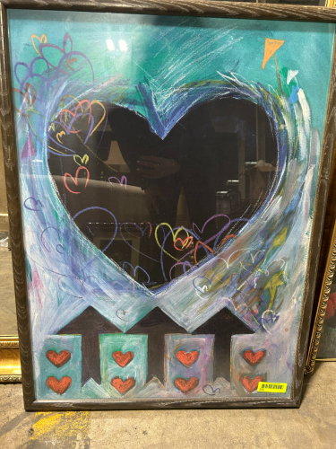 LARGE FRAMED ART PIECE