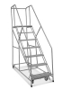(1) STEP AND ROLL LADDER WITH SAFETY PLATFORM