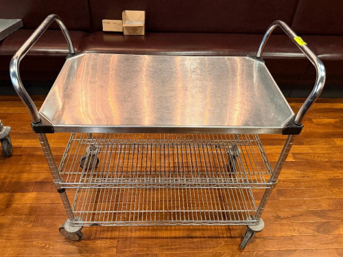 THREE TIER STAINLESS UTILITY CART