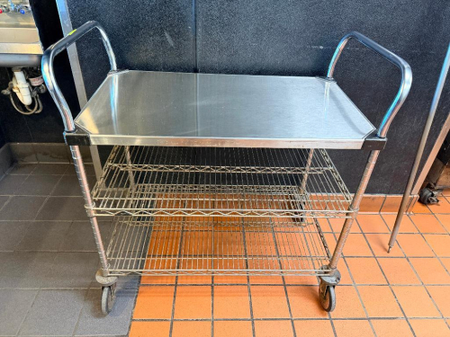 THREE TIER STAINLESS UTILITY CART