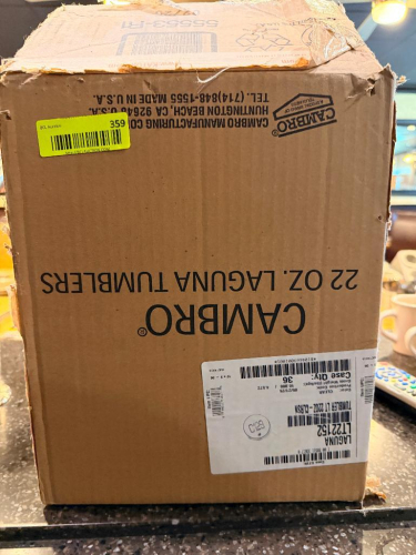 (1) CASE OF CAMBRO 22 OZ TUMBLERS