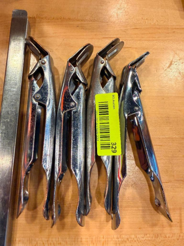 (4) STAINLESS PAN GRIPS