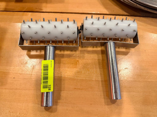 (2) STAINLESS DOUGH DOCKERS