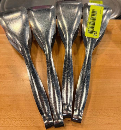 (4) STAINLESS TONGS