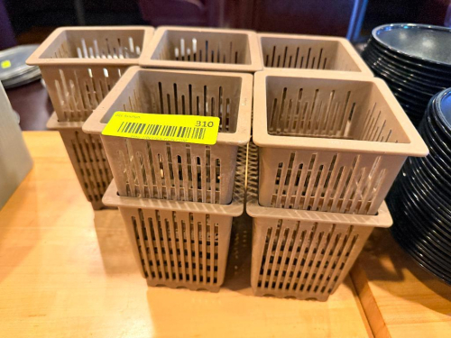 (10) PLASTIC SILVERWARE DISH MACHINE CADDYS