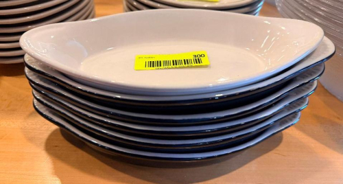(6) 10" CHINA PASTA PLATTERS.