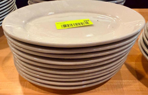 (10) 10" CHINA PLATTERS.