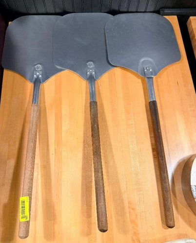 (3) STAINLESS PIZZA PADDLES