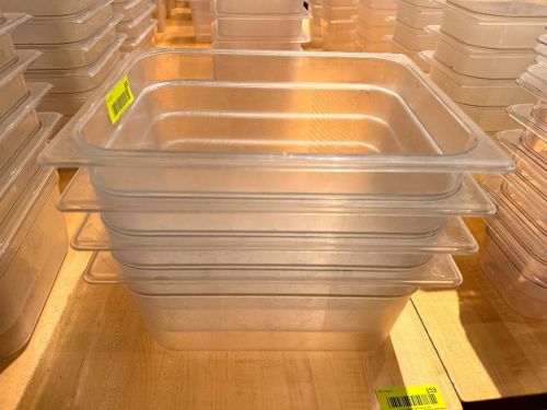 (6) HALF SIZE PLASTIC INSERTS.