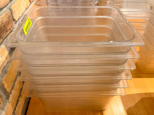 (6) HALF SIZE PLASTIC INSERTS.