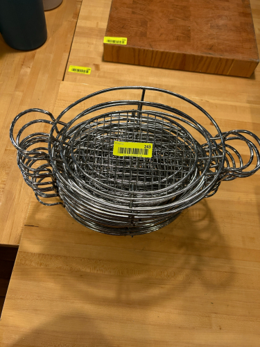 (10) CHROME WIRE FOOD BASKETS