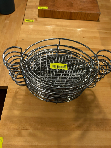 (10) CHROME WIRE FOOD BASKETS