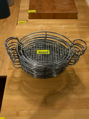 (10) CHROME WIRE FOOD BASKETS