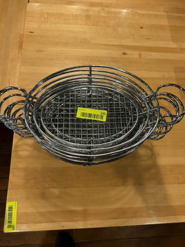 (10) CHROME WIRE FOOD BASKETS