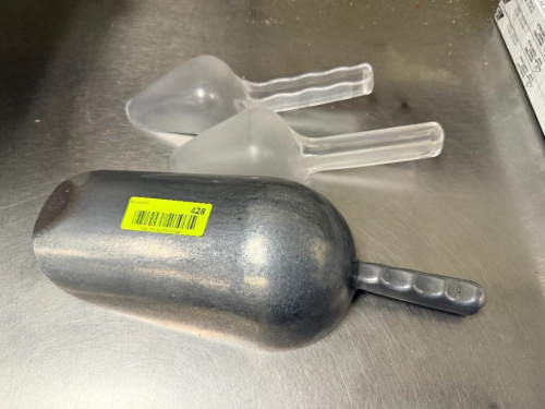 (3) ASSORTED SCOOPS.