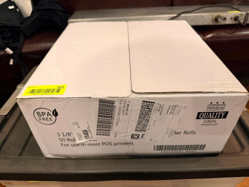(1) CASE OR THERMAL PRINTER ROLLS
