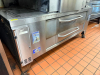 STANDEX BAKERS PRIDE / Y-800 SINGLE DECK GAS OVEN WITH DUAL COMPARTMENTS AND FRONT ACCESS CONTROLS ( ON CASTERS ) - 6