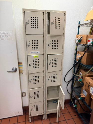 (2) SIX GROUP METAL LOCKERS