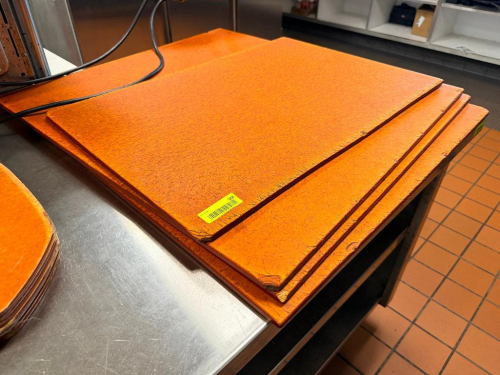 (4) LARGE ASSORTED SIZE CUTTING BOARDS.
