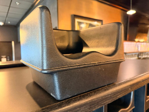 (2) BLACK PLASTIC BOOSTER SEATS