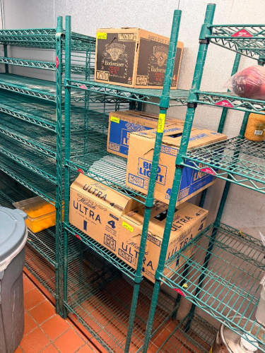 24" X 24" FOUR TIER COATED WIRE SHELF.