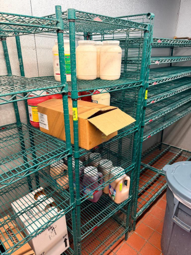 24" X 24"SIX TIER COATED WIRE SHELF.
