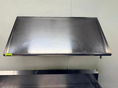 42" WALL MOUNTED STAINLESS RACK SHELF.