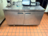 60" TWO DOOR STAINLESS WORK TOP COOLER. ( NOT COOLING )