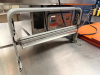 120"W X 32"D STAINLESS STEEL WORK / PREP TABLE WITH UNDERSHELF STORAGE AND FILM / WRAP DISPENSER. UNIT FEATURES HEAVY-DUTY CONSTRUCTION, OPEN BASE SHELVING FOR STORAGE, AND CASTERS - 3