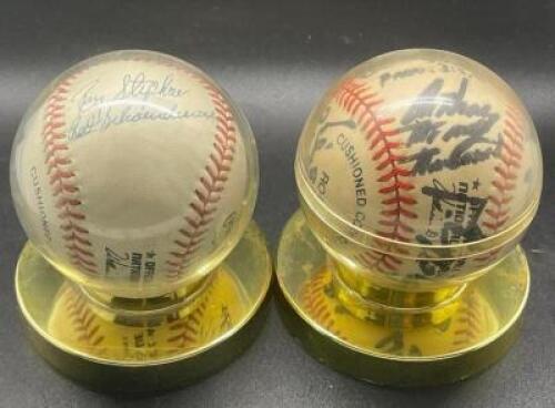 (2) - PC. TEAM SIGNED BASEBALL SET