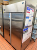HOSHIZAKI TWO-DOOR REACH-IN FREEZER WITH TOP-MOUNT COMPRESSOR AND STAINLESS STEEL EXTERIOR/INTERIOR