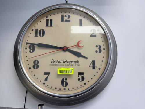 POSTAL TELEGRAPH WALL CLOCK