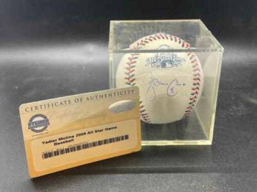 YADIER MOLIA SIGNED BASEBALL - ALL STAR GAME 09