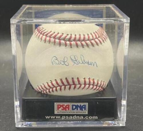 PSA 9 BOB GIBSON SIGNED BASEBALL