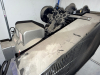 VERTICAL AIR COMPRESSOR WITH BELT-DRIVEN MOTOR, PROTECTIVE FAN SHROUD, AND MOUNTED TANK. UNIT INCLUDES HOSES, FITTINGS, AND MANUAL AS SHOWN. COMPRESSOR ASSEMBLY MOUNTED ON STORAGE SKID. - 4