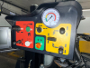 HEAVY DUTY TIRE CHANGER MACHINE WITH INTEGRATED BEAD BREAKER, SWING ARM ASSEMBLY, AND CONTROL PANEL WITH PRESSURE GAUGE. WITH ATTACHED ACCESSORIES AND AIR LINES PRESENT. INDUSTRIAL GRADE CONSTRUCTION WITH ELECTRO-PNEUMATIC OPERATION. - 8
