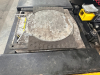 12,000 LB. CAPACITY HEAVY DUTY IN-GROUND SCISSOR VEHICLE LIFT WITH DUAL RUNWAYS AND INTEGRATED CENTER JACK, HYDRAULIC SYSTEM WITH STANDALONE CONTROL COLUMN. WITH DATA PLATES AND SAFETY LABELS PRESENT. SOLID INDUSTRIAL CONSTRUCTION WITH 12,000 LB. MAIN LI - 8