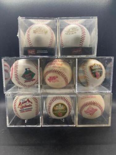 (8) - PC. COMMEMORATIVE CARDINAL BASEBALLS