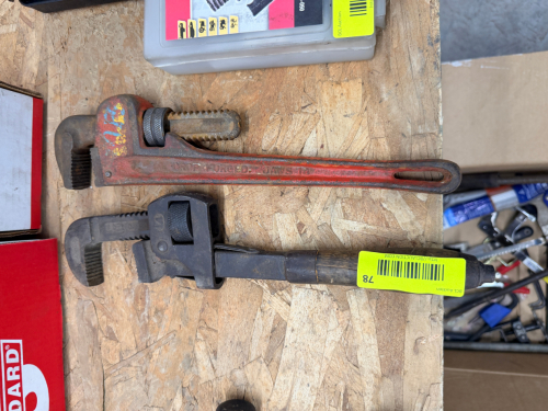 (2) PIPE WRENCHES