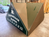 OUTDOOR KIOSK UNIT WITH GLASS SERVICE WINDOWS, INTERIOR CABINETRY, MULTIPLE SINK BASINS, UNDERCOUNTER REFRIGERATION, AND ROOF MOUNTED HVAC UNIT. UNIT FEATURES PAINTED METAL EXTERIOR, ACCESS DOOR, INTERIOR LIGHTING, ELECTRICAL PANEL, AND PLUMBING CONNECTIO - 31