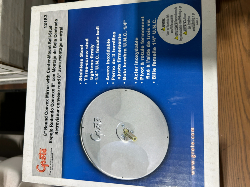 (3) GROTE 8 IN ROUND CONVEX MIRRORS WITH OFFSET BALL-STUD