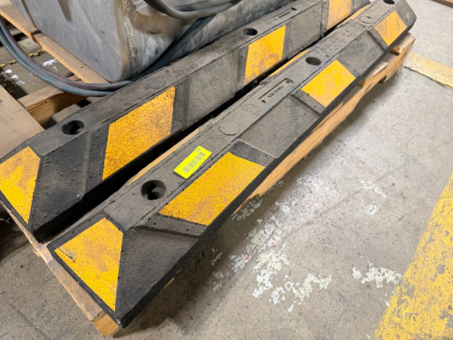 (2) HEAVY DUTY PLASTIC / RUBBER PARKING CURBS