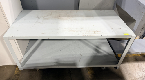 72" X 30" GALVANIZED METAL SHOP TABLE / FABRICATION TABLE.