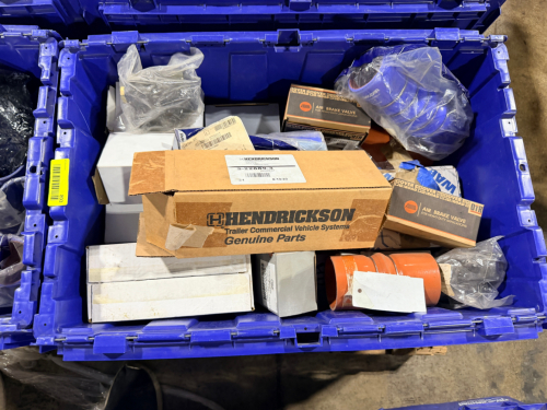 CONTENTS OF (1) BLUE PLASTIC TOTE - ASSORTED TRUCK PARTS