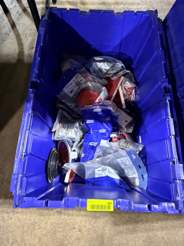 CONTENTS OF (1) BLUE PLASTIC TOTE - ASSORTED TRUCK PARTS