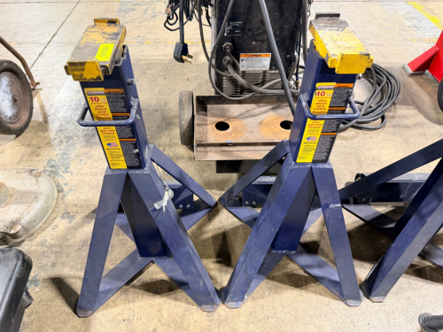 (2) 10 TON HIGH REACH JACK STANDS.