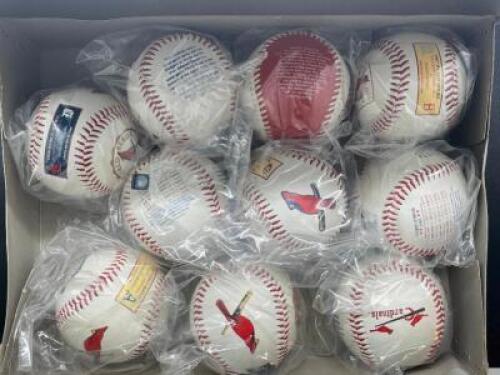 (10) - PC. COMMEMORATIVE CARDINAL BASEBALLS